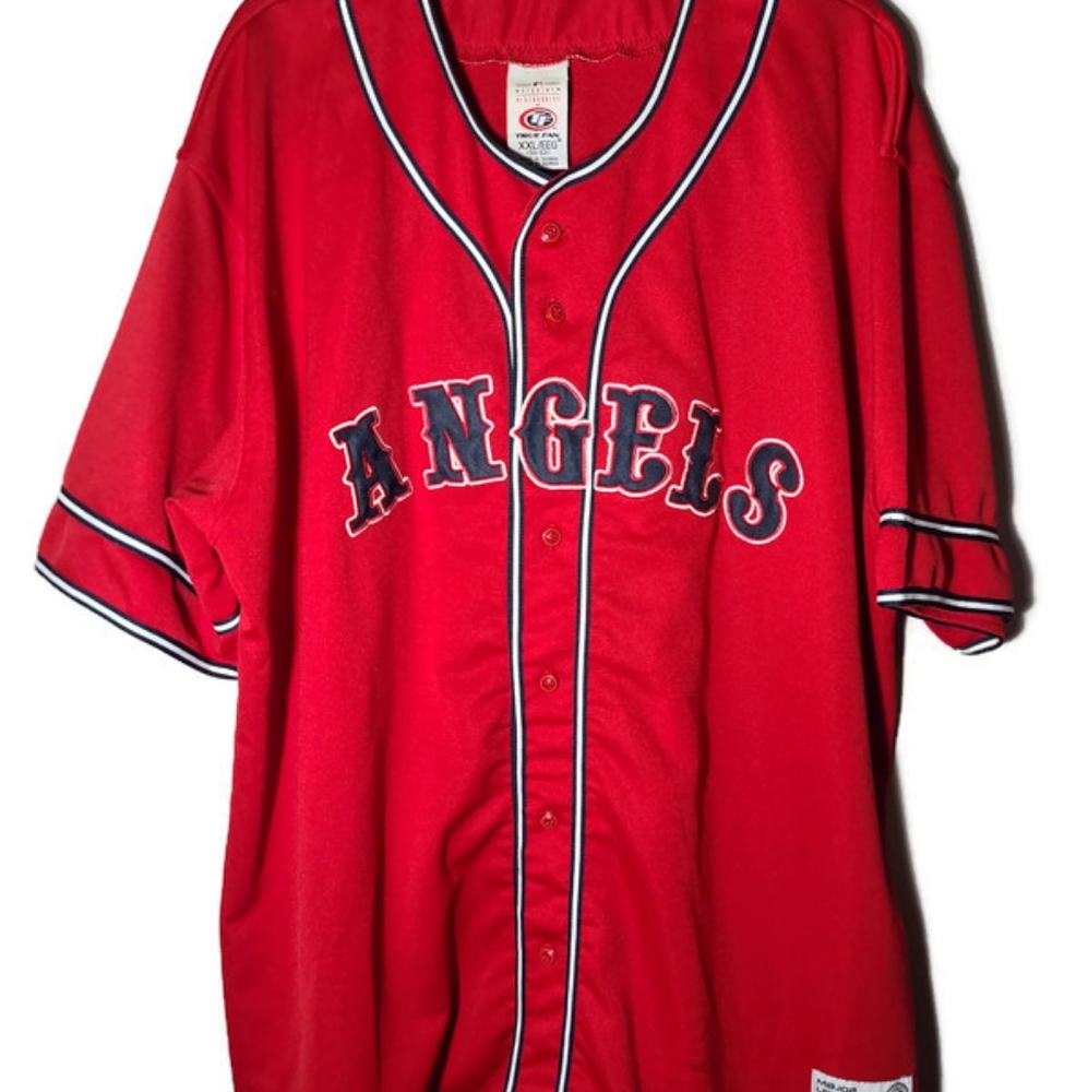 Vintage Genuine Merchandise True Fan MLB Angels Jersey Embroidered Mens Size 2XL